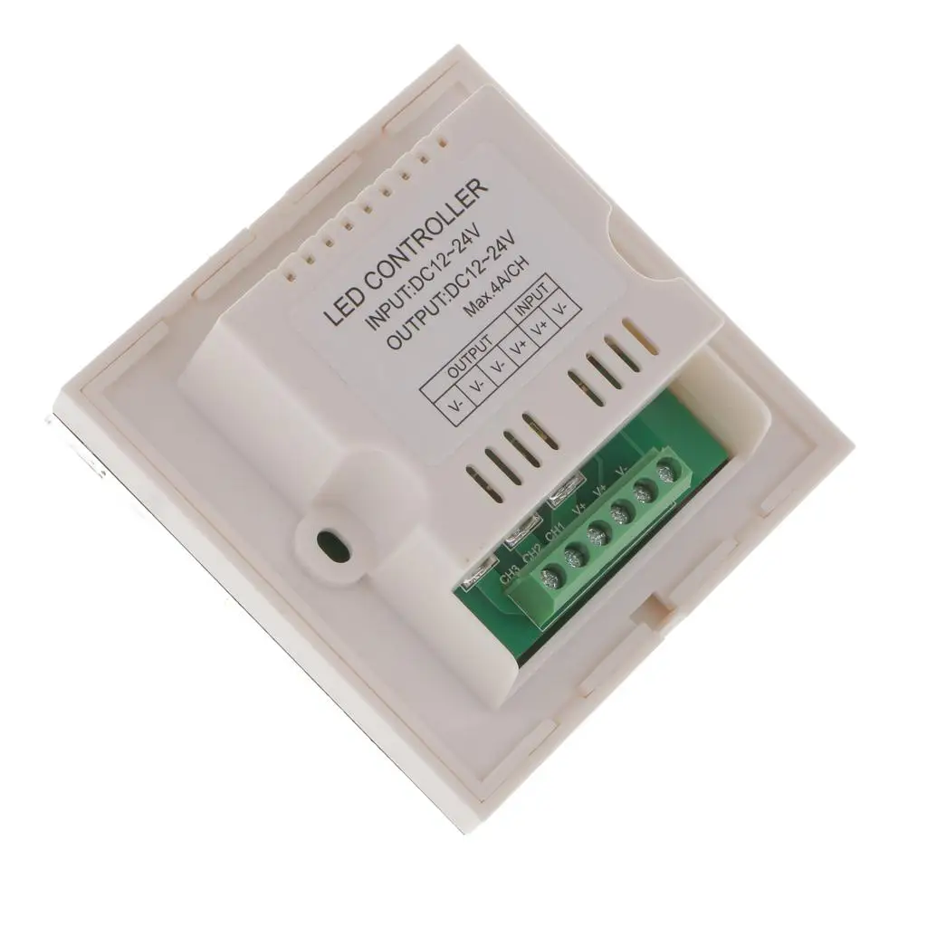 Wireless Wall Mount Light Switch Touch Controlled RGB LED dimmer for DC12V/24V LED Strip Lights DC12V/24V, 9x9x4cm