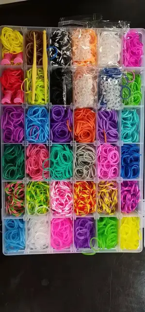 Rainbow Loom Kits Rubber Bands  Rubber Hand Knitting Machine - 10000pcs  Loom Rubber - Aliexpress