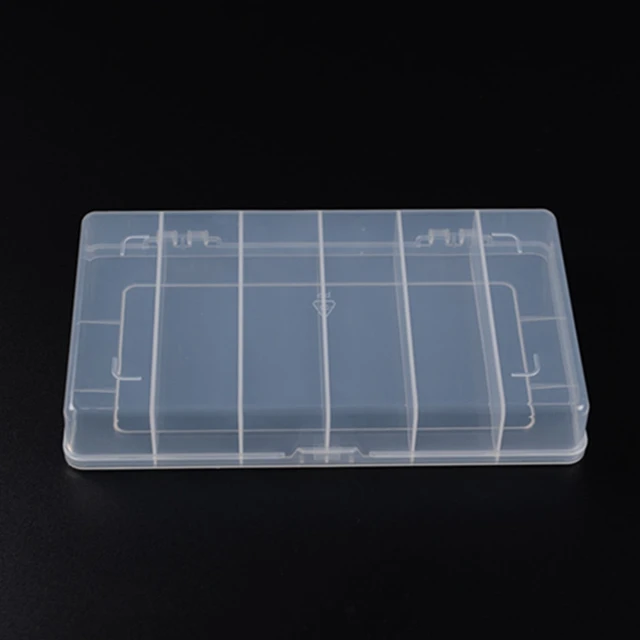 Clear Small Jewelry Box Plastic Organizer Box with Fixed Dividers