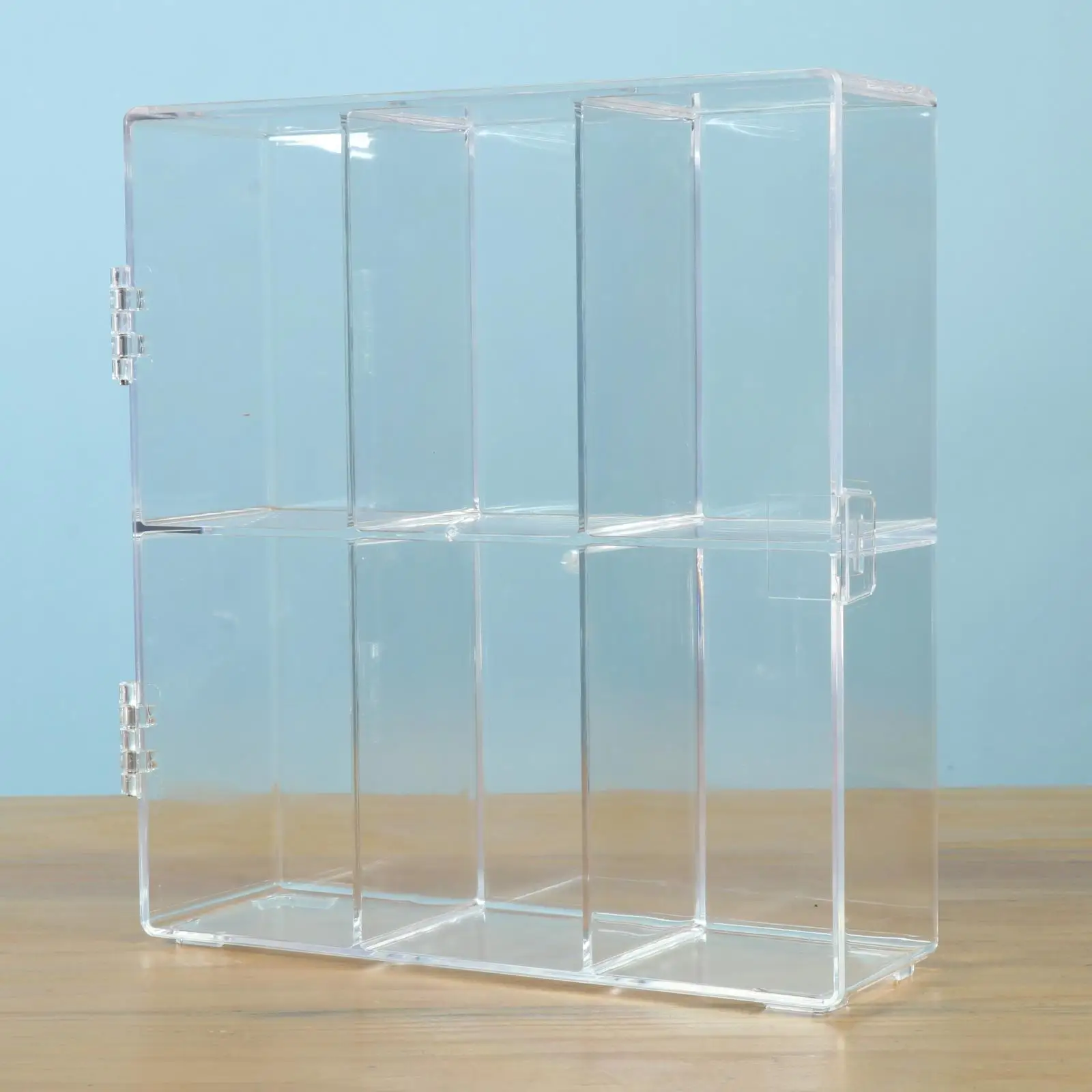 Acrylic Display Rack Stackable Assemble Vertical 6 Shelves Perspex Container Case Dust Cabinet for Bedroom  Sundries Doll Model