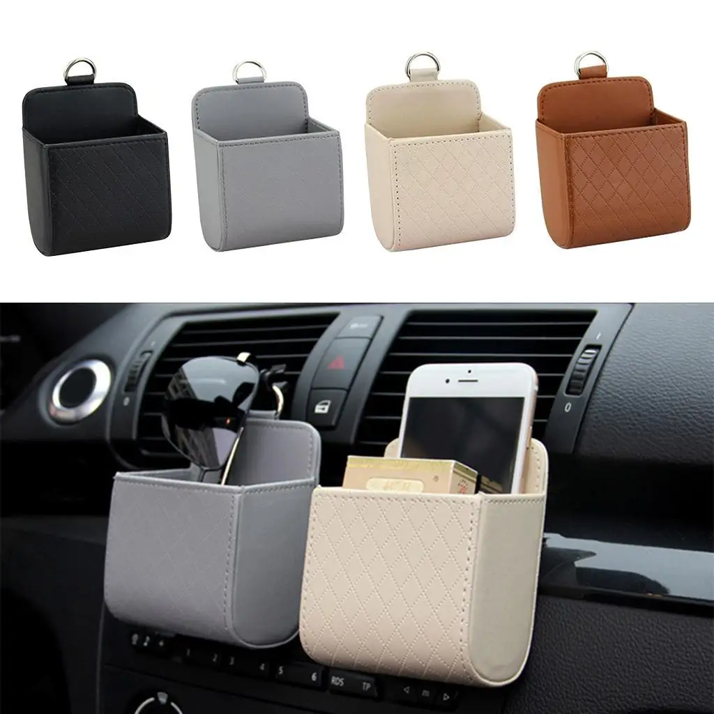 Car Auto Seat Back Interior   Phone Holder Pouch bag case  Storage Coin Bag Case Organizer with Hook, 4.72x1.97x3.54 inch