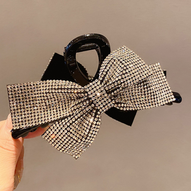 High-End große Fliege Haar Krallen greifen Clip weibliche Luxus Temperament zurück Löffel Hai Clips Haarnadel Zubehör für Frauen – Detail 6