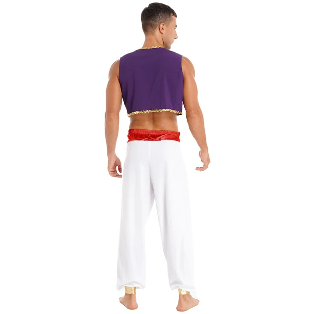 Nuovo 3XL Aladdin Lampada Principe Aladdin Costume Per Uomo Adulto di Ballo  Del Partito di Cosplay Movie Costume - AliExpress