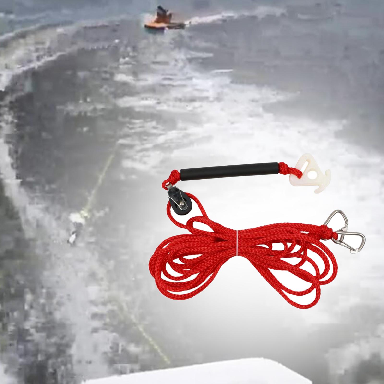 Heavy Duty Boat Tow Harness Watersports Rope Quick Connector Pulley for Water Ski Wake Boarding