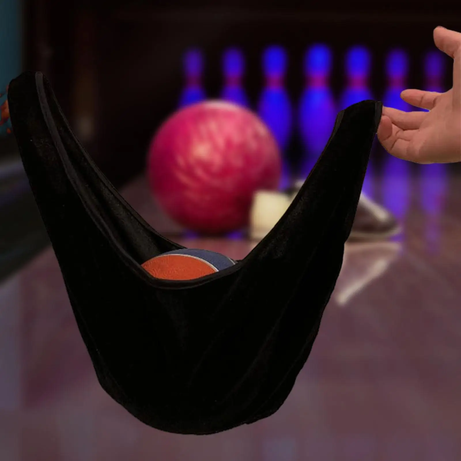 Bowling Seesaw Bag, Bowling Ball Polisher Bag, Flexible Ball Cleaner Holder Bag, Soft Polishing Cloth Bowling Cleaner Towel