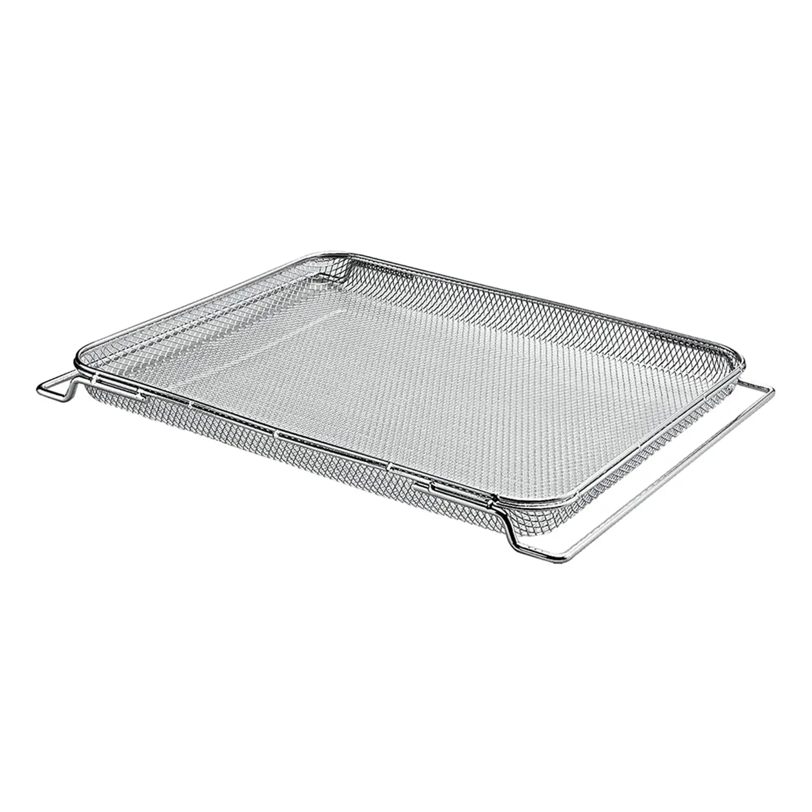 Oven Grill Mesh 14.4 x 11.4 inch Oven Tools Wire Rack Roasting Basket Grill Mesh Basket Multifunctional for Fries Bacons Chicken