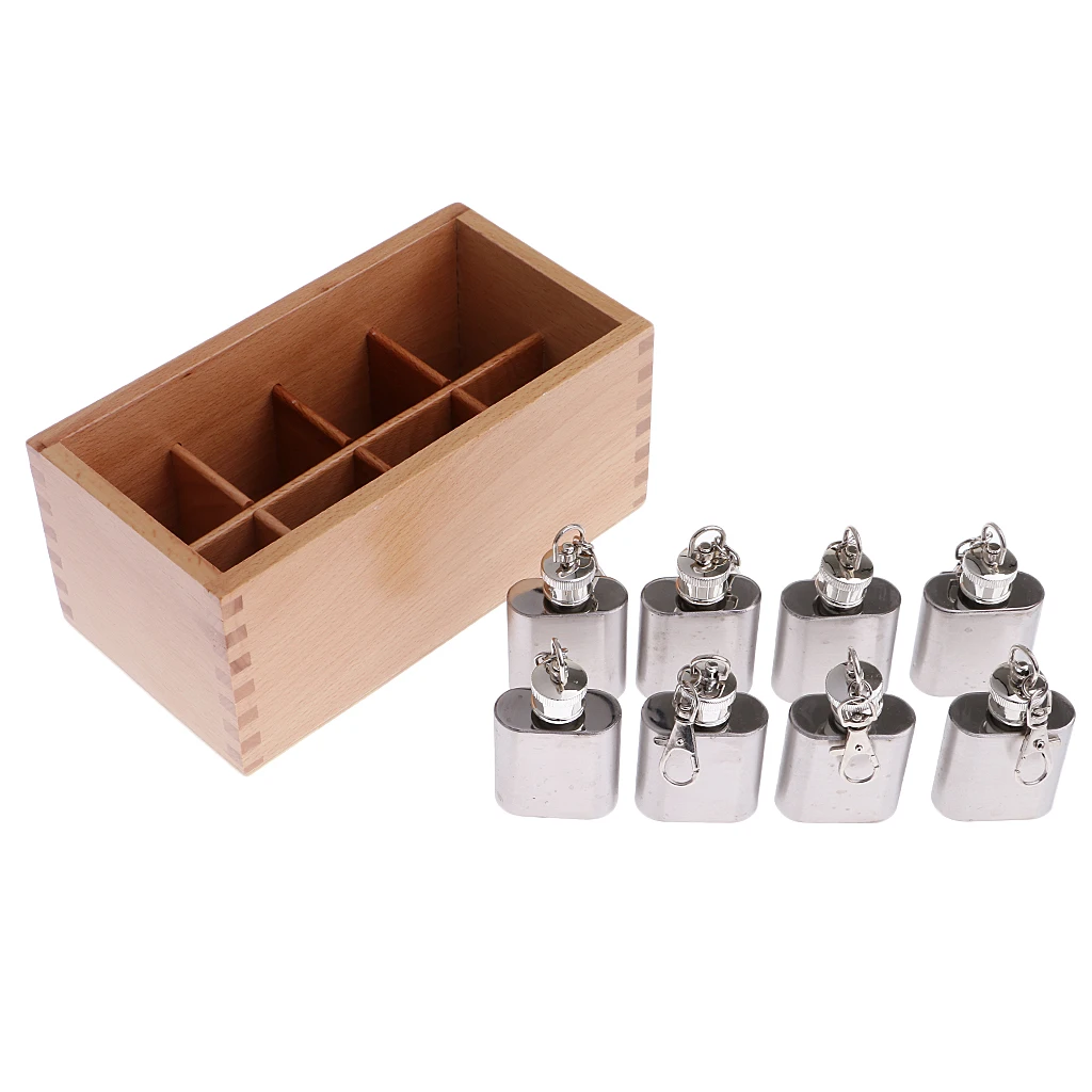 Montessori Wooden Sensorial Material  Bottles for Preschool Teaching