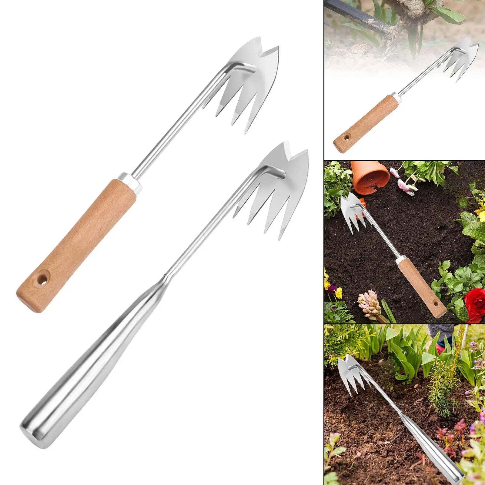 Hand Weeder Portable Plant Remover Tool with Ergonomic Handle High Carbon Steel Weeding Puller Small Weeding Puller for Bonsai
