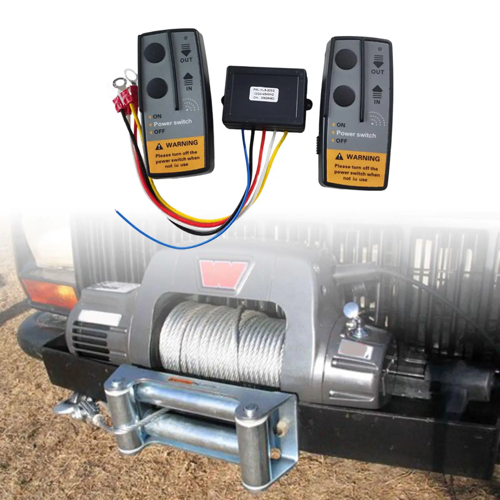 Winch Controller Switch Easy to Install Handset Switch Controller up to 17000lb Electric Winch Switch Controller for ATV