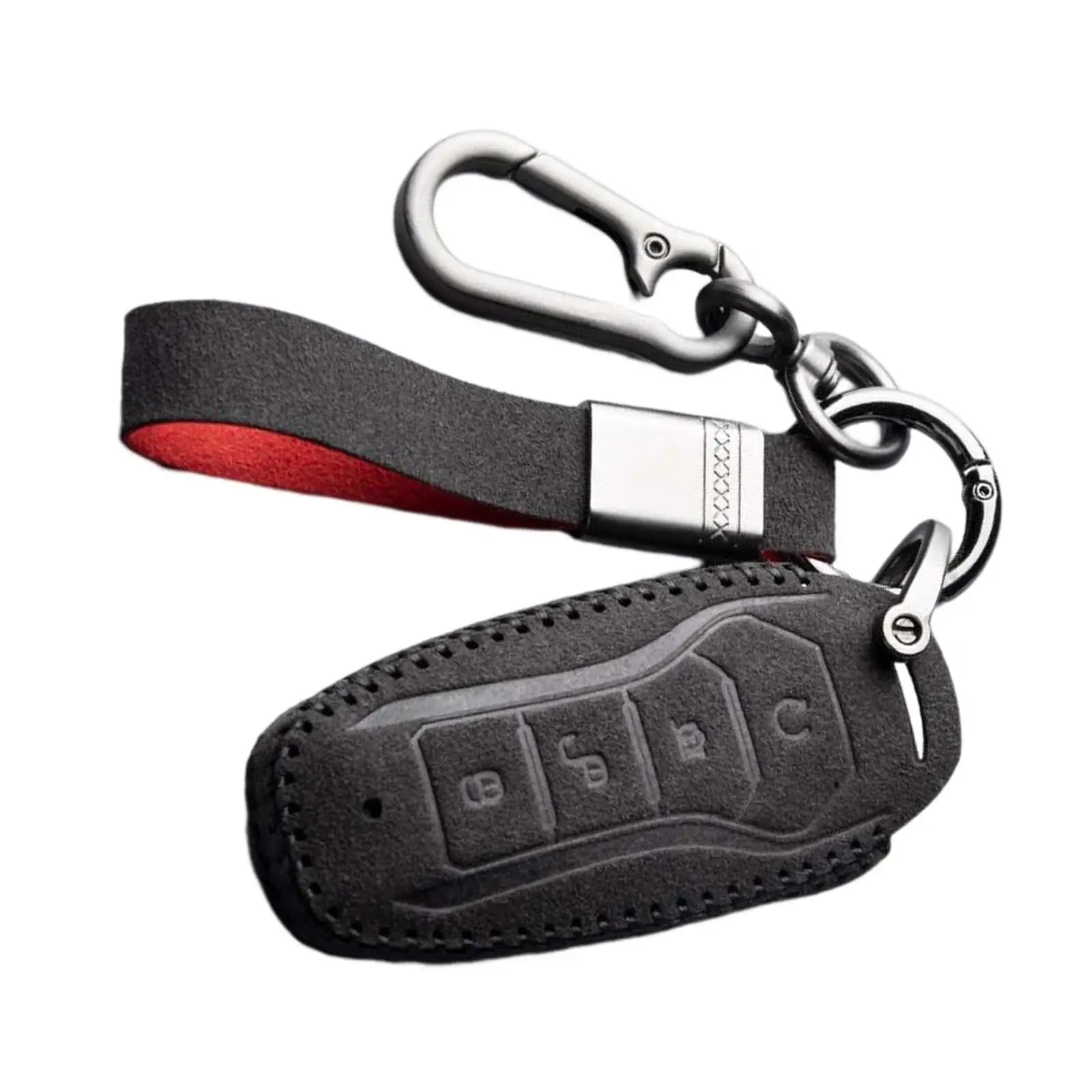 Remote Key Case Cover Fob Buttons Key Suede Leather Holder for Byd Song Plus Dmi