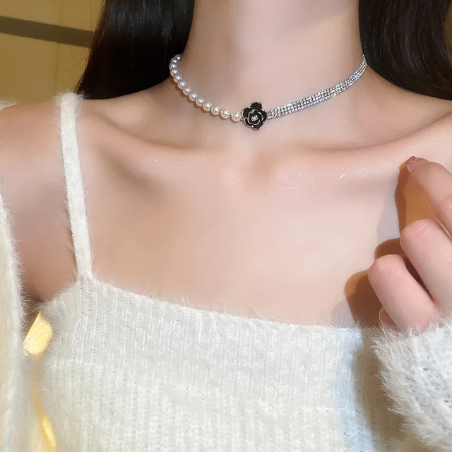 2023 Water Drop Pearl Pendant Necklace for Women Coquette Aesthetic New  Jewelry for Bts Kpop Accessories Bulk Items Wholesale - AliExpress