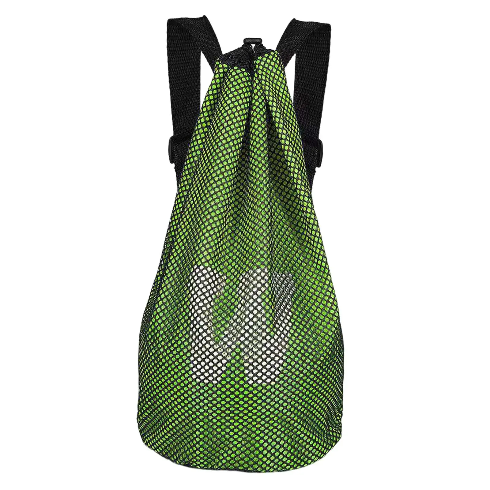 Sports Gym Bag with Adjustable Shoulder Strap Lightweight Storage Bag Organizer Mesh Backpack for Soccer Volleyball