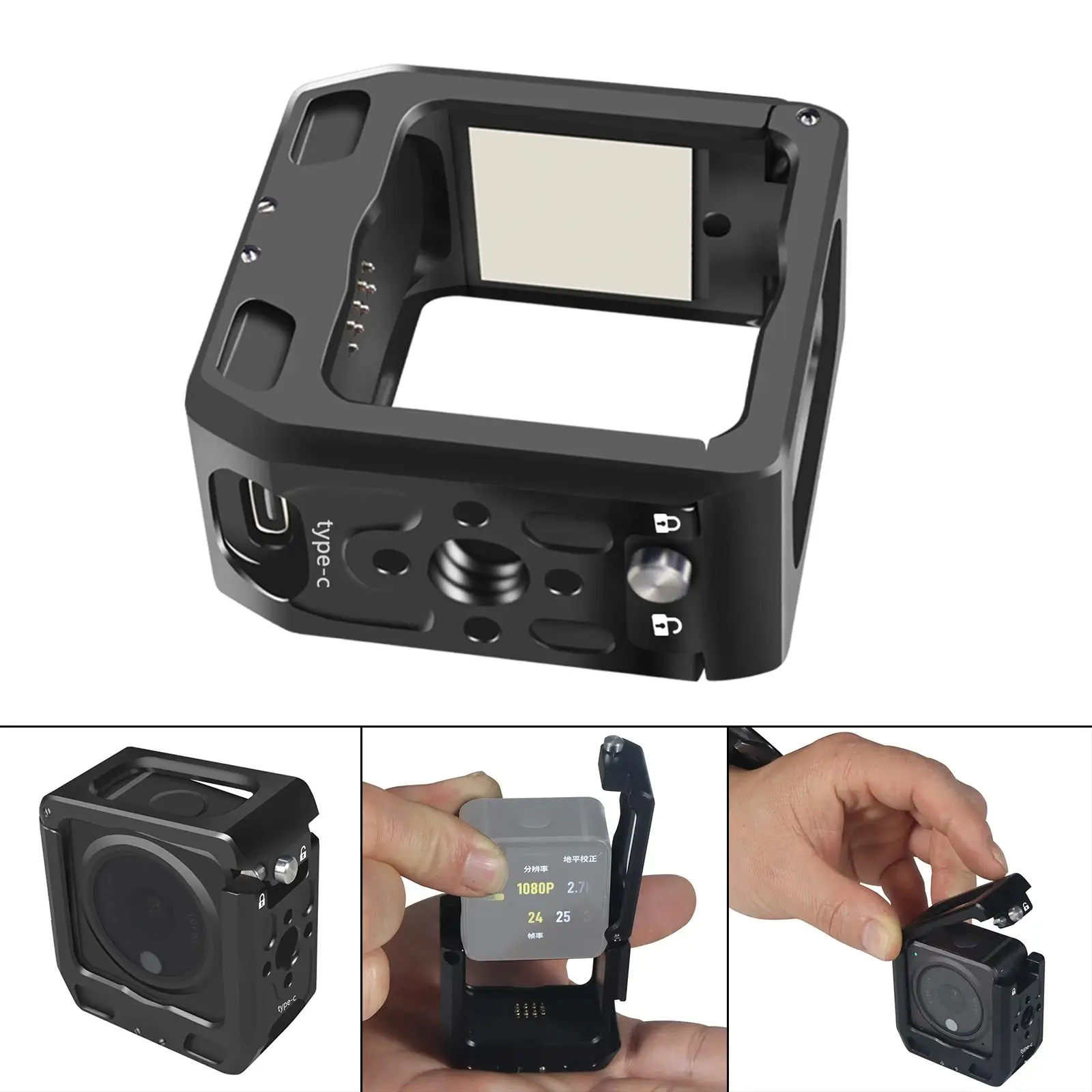Camera Protective Frame Aluminum Alloy Protection Cage Case For DJI Action 2 Sports Camera Accessories
