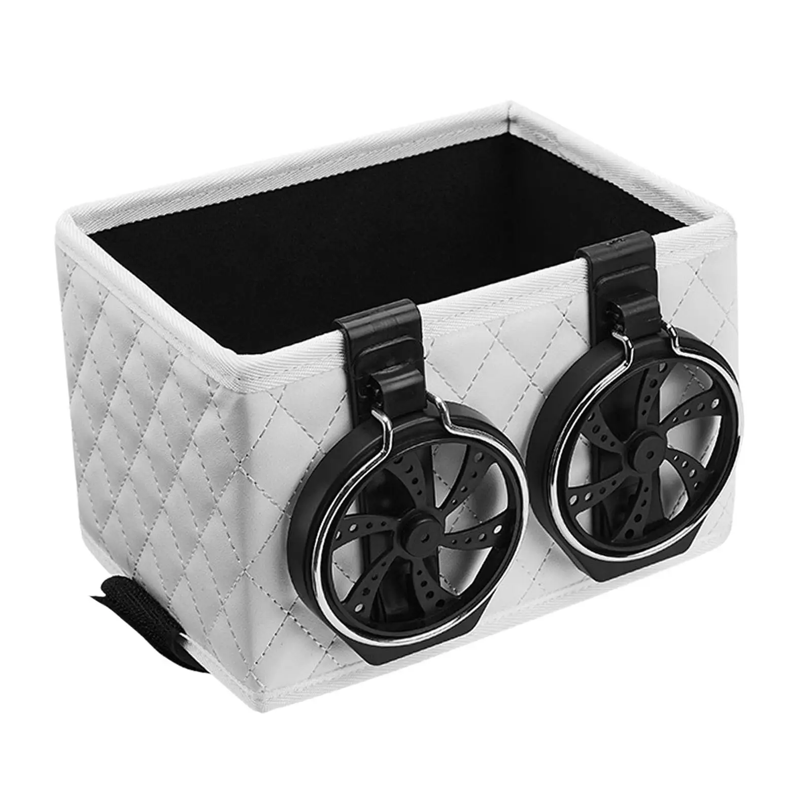 Universal Car Storage Box Multifunctional Car Console Side 2 in 1 Tissue box Cup Holder for Paper Towels Keys