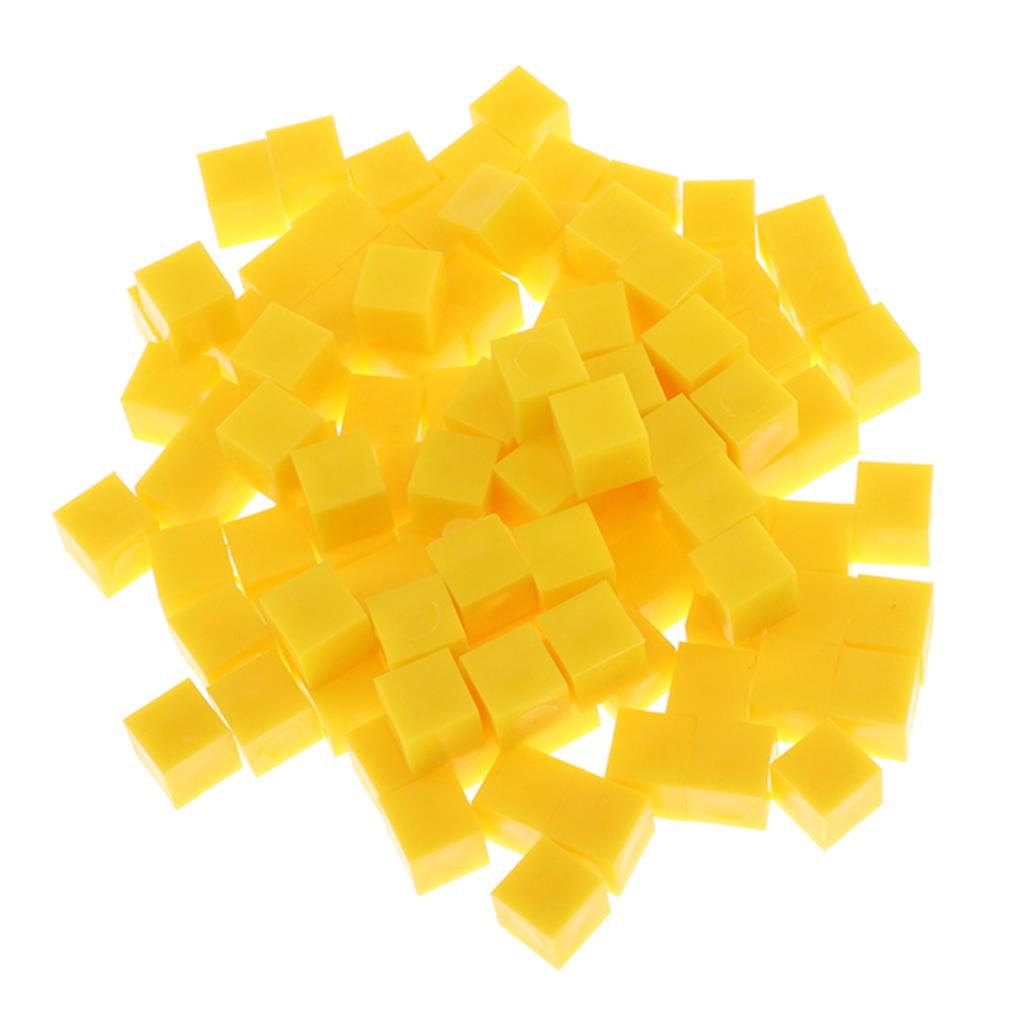 Montessori Maths Material Counting Cubes Kids Early Educational Toy Yellow