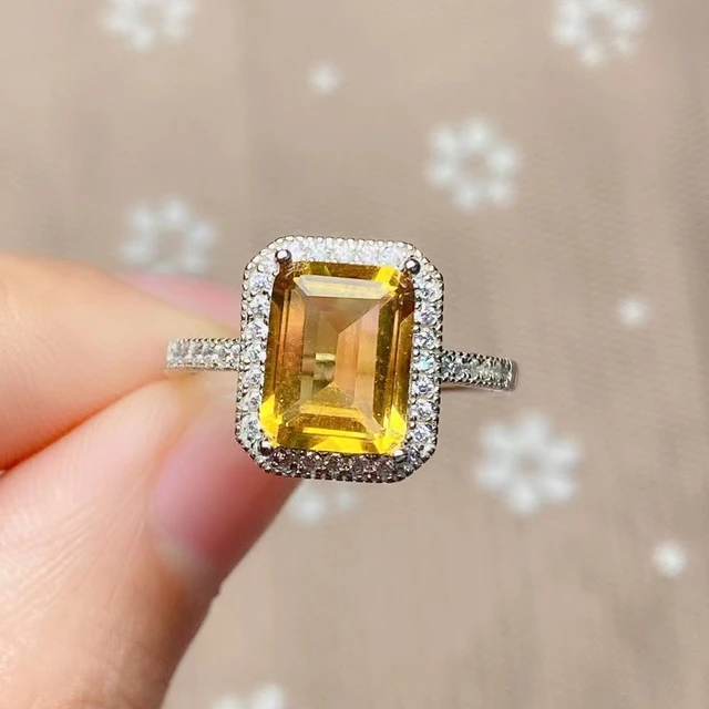 Effy Citrine & Diamond Ring in 14K Yellow Gold - Sam's Club