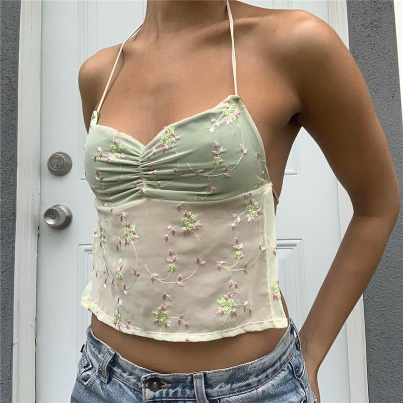 Cute Girl Pink Mesh Sheer Tube Tops Sexy Backless Slim Fit Crop Top Y2K  Fairycore Retro Strapless Camisole Folds Chest Wrap Vest