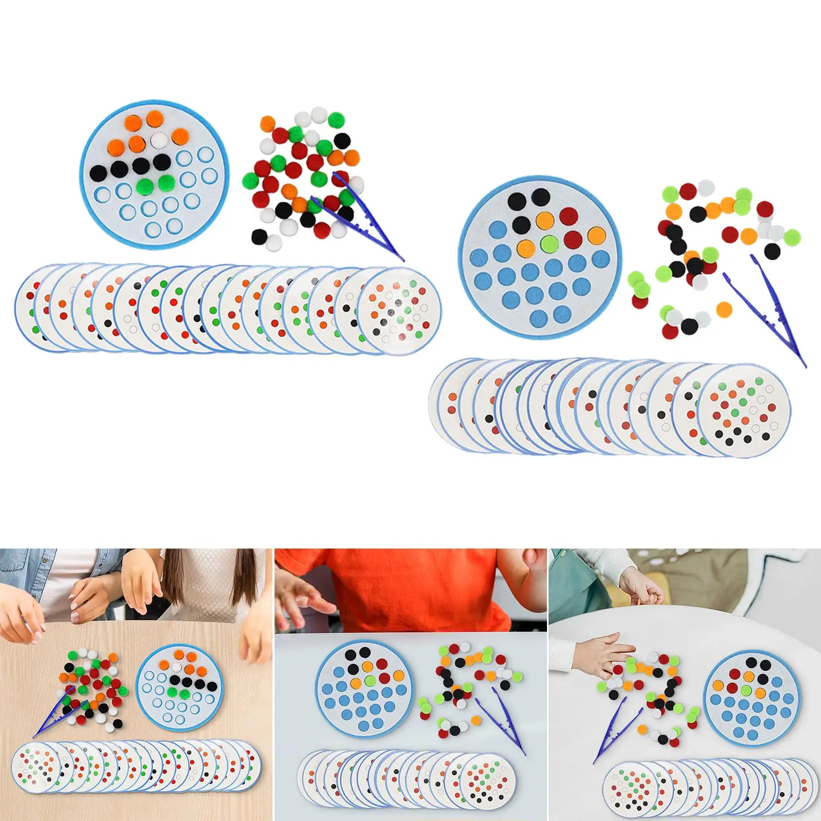 Educational Color Matching Game Cognition Funny Gifts Clip Ball Puzzle for