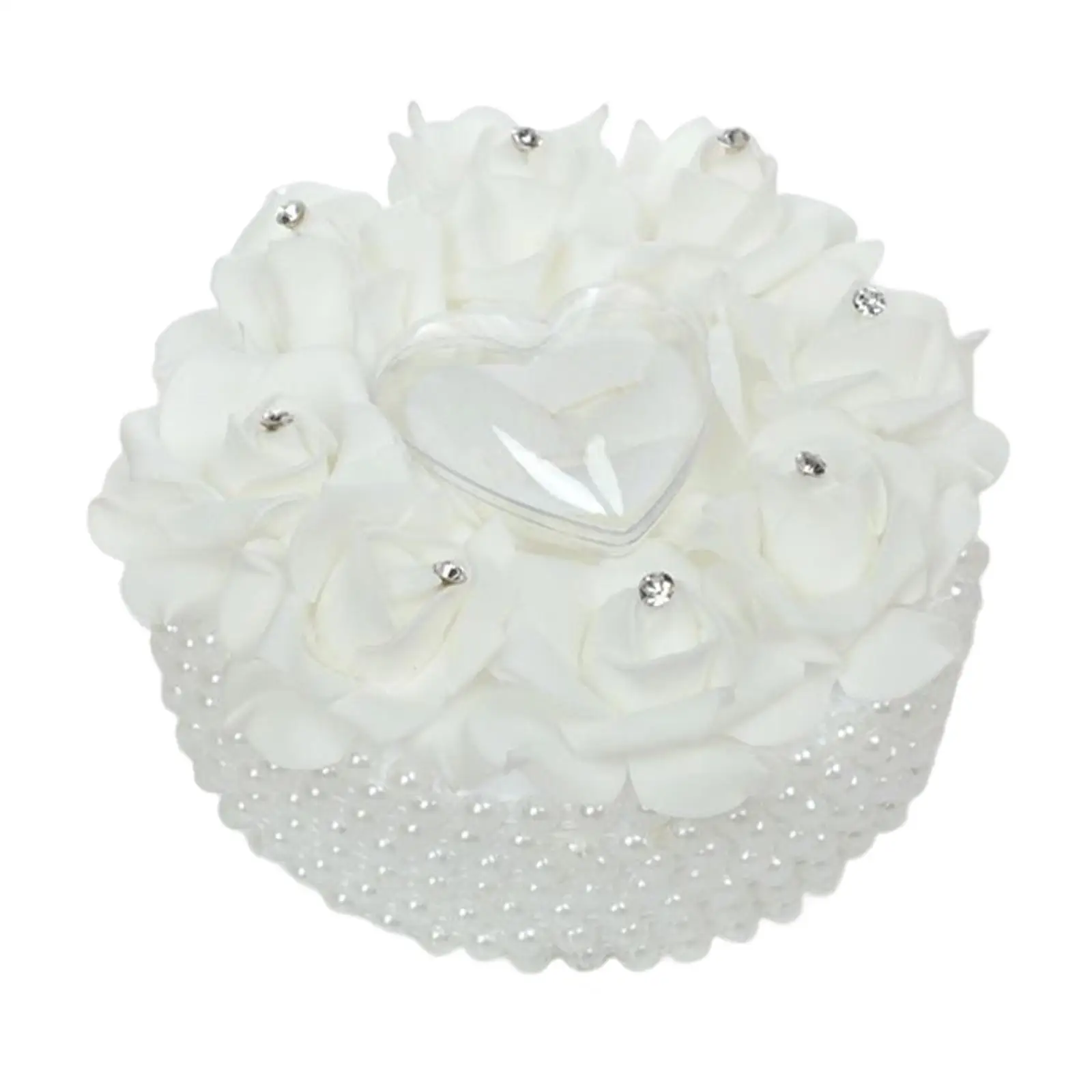 Wedding Ring  Romantic Lace Luxury Cake Shape Handicrafts Cushion Ceremonies  Ceremony Engagement Pearl Gift Box