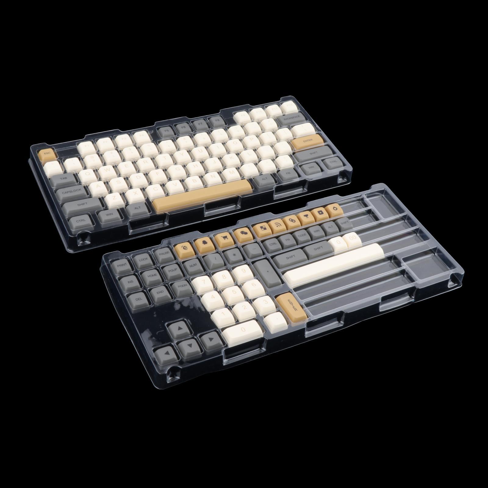 125 Keys PBT Keycaps with Storage Box Dustproof Waterproof Mechanical Keyboard Keycaps for Cherry MX Switch Laptop Computer