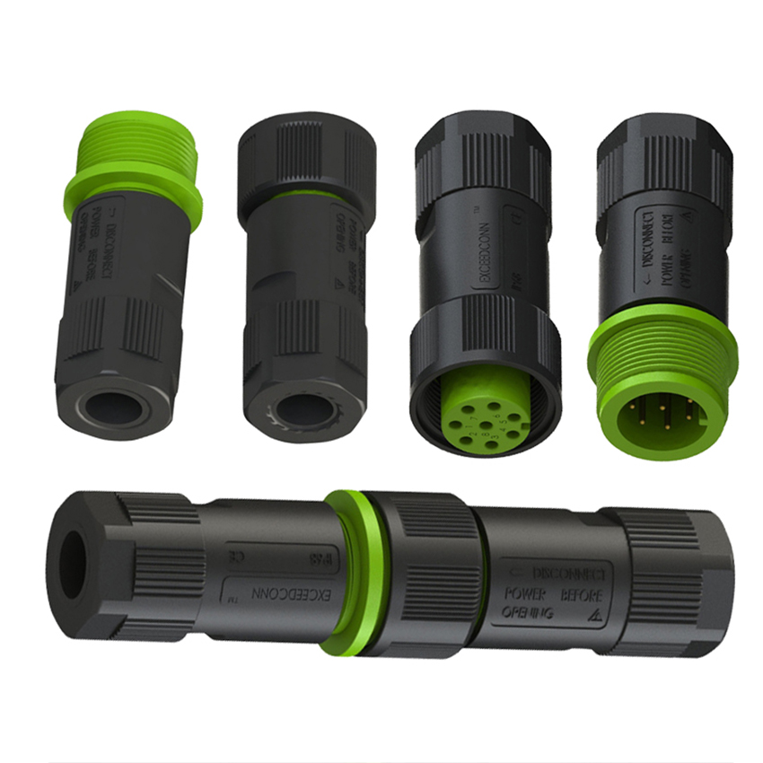 Description Picture 3 of item10pcs Exceedconn EC Waterproof M20 2Pin Industrial Electrical IP68 10A 15A Soldering Plug Socket Docking Cable Wire Connectors