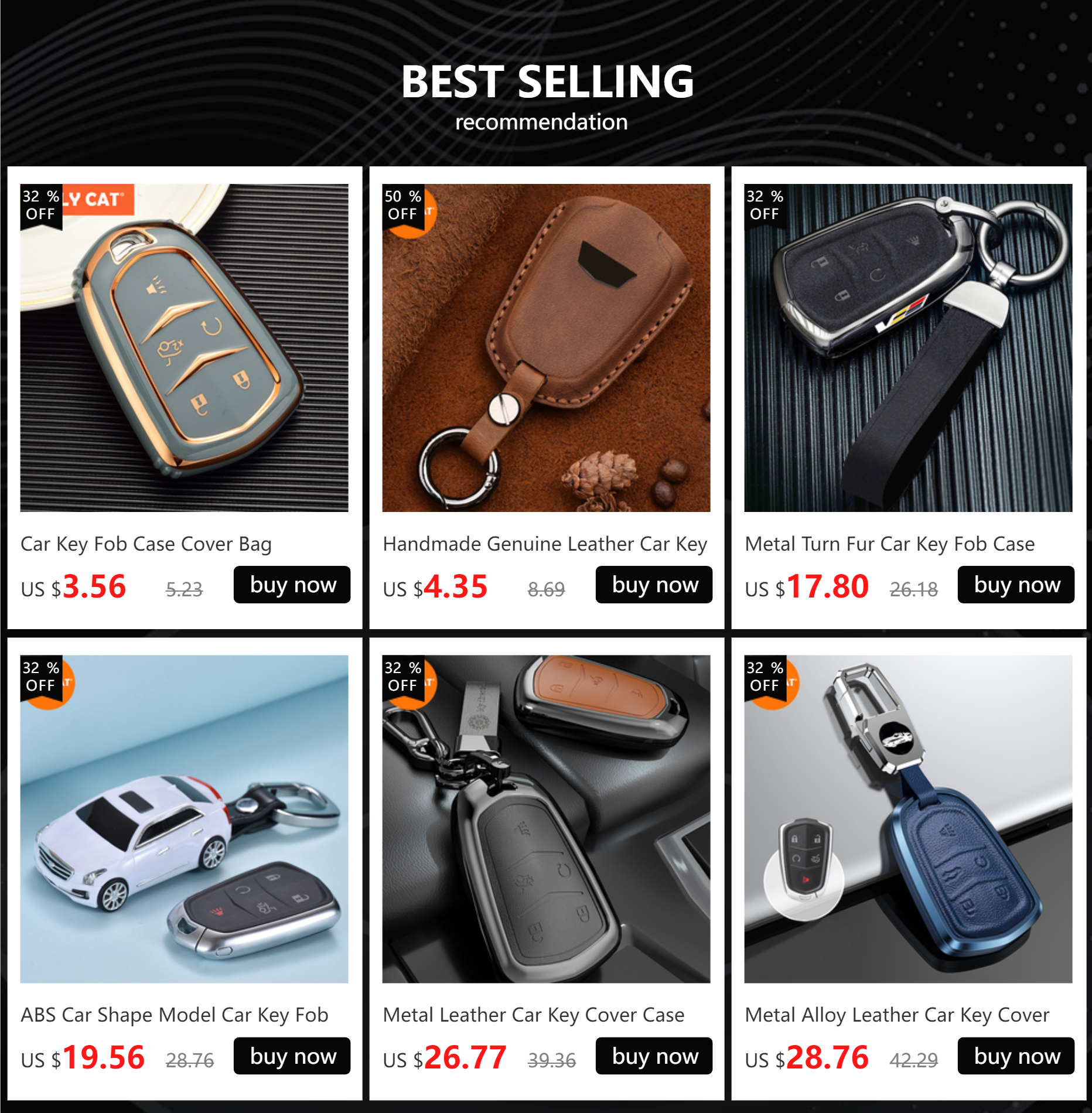 ABS Auto Form Modell Auto Schlüsselanhänger Fall Abdeckung Tasche Schutz Geeignet Für Cadillac Schlüsselanhänger Abdeckung Fall ATS XTS XT5 XT4 CT6 XT6 – Detail 1