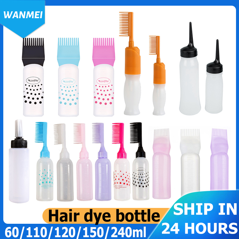 Best of 60 / 120 / 180ml Hair Dye Applicator Bottles Huile Comb Brush 20 Styles Mini Portable Shampoo Bottle Styling Hair Coloring Hair Tool Reviews & Tips