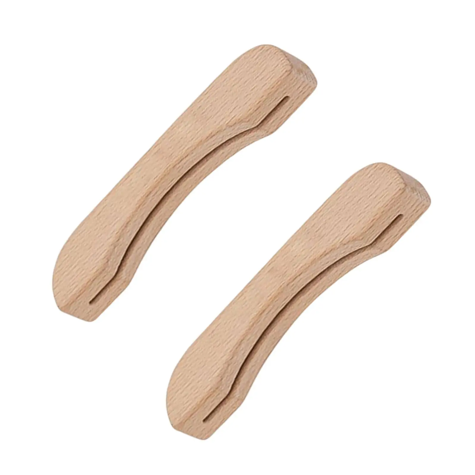 2Pcs Wooden BBQ Barbecue Pan Handle Scald Proof Insulated for Sauce Pan