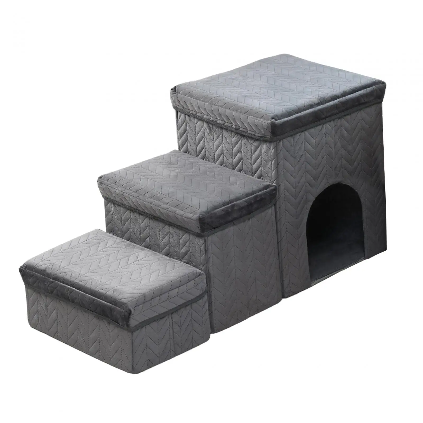 Foldable Pet Stairs Sofa Bed Storage Box Non Slip Slope Indoor Portable Durable Cat Ramp Ladder Dog Stairs Ladder 3 Step Support