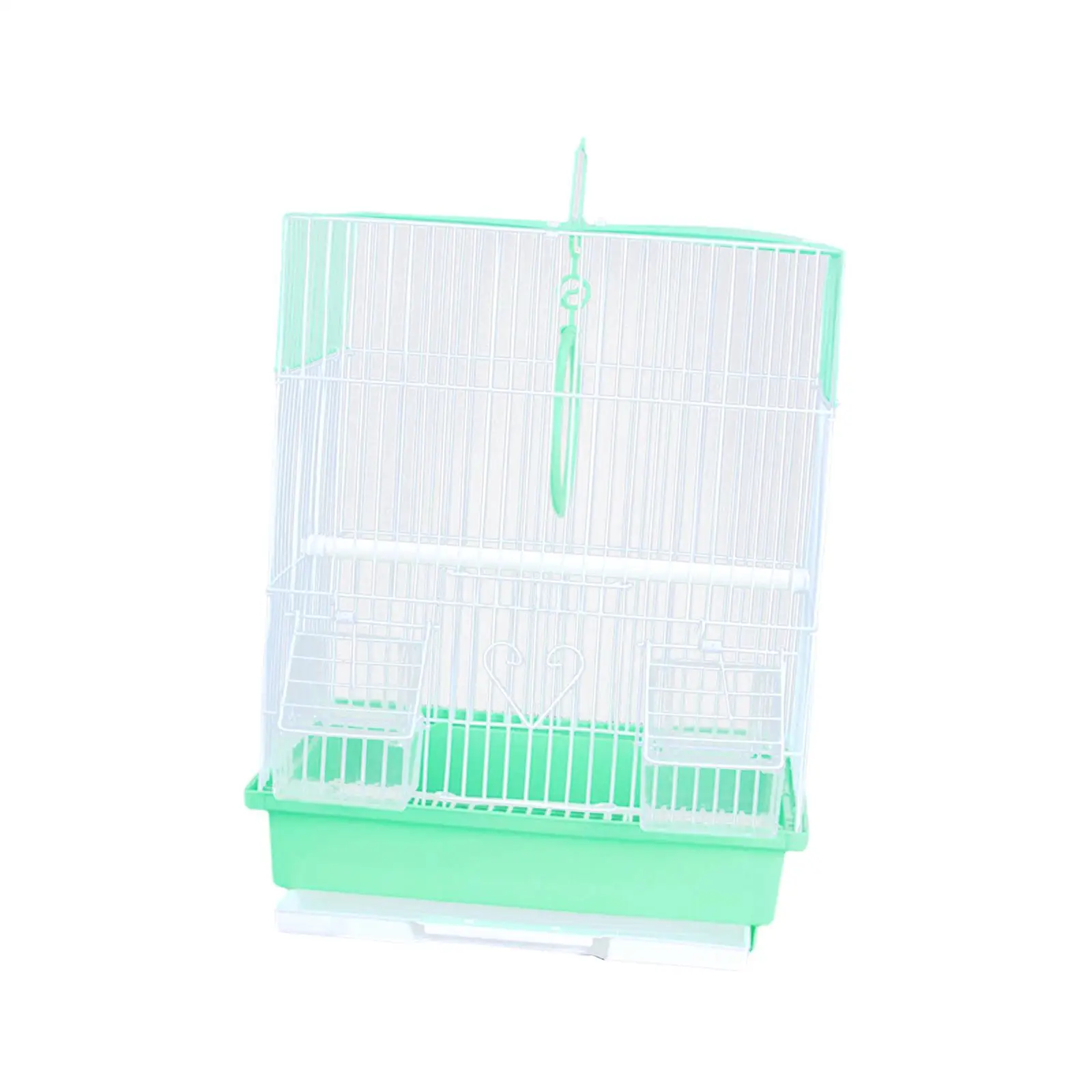 Bird Cage Hanging Hook Birdcage Parrot Stand Cage with Standing Pole for Parrot Parakeet Conures