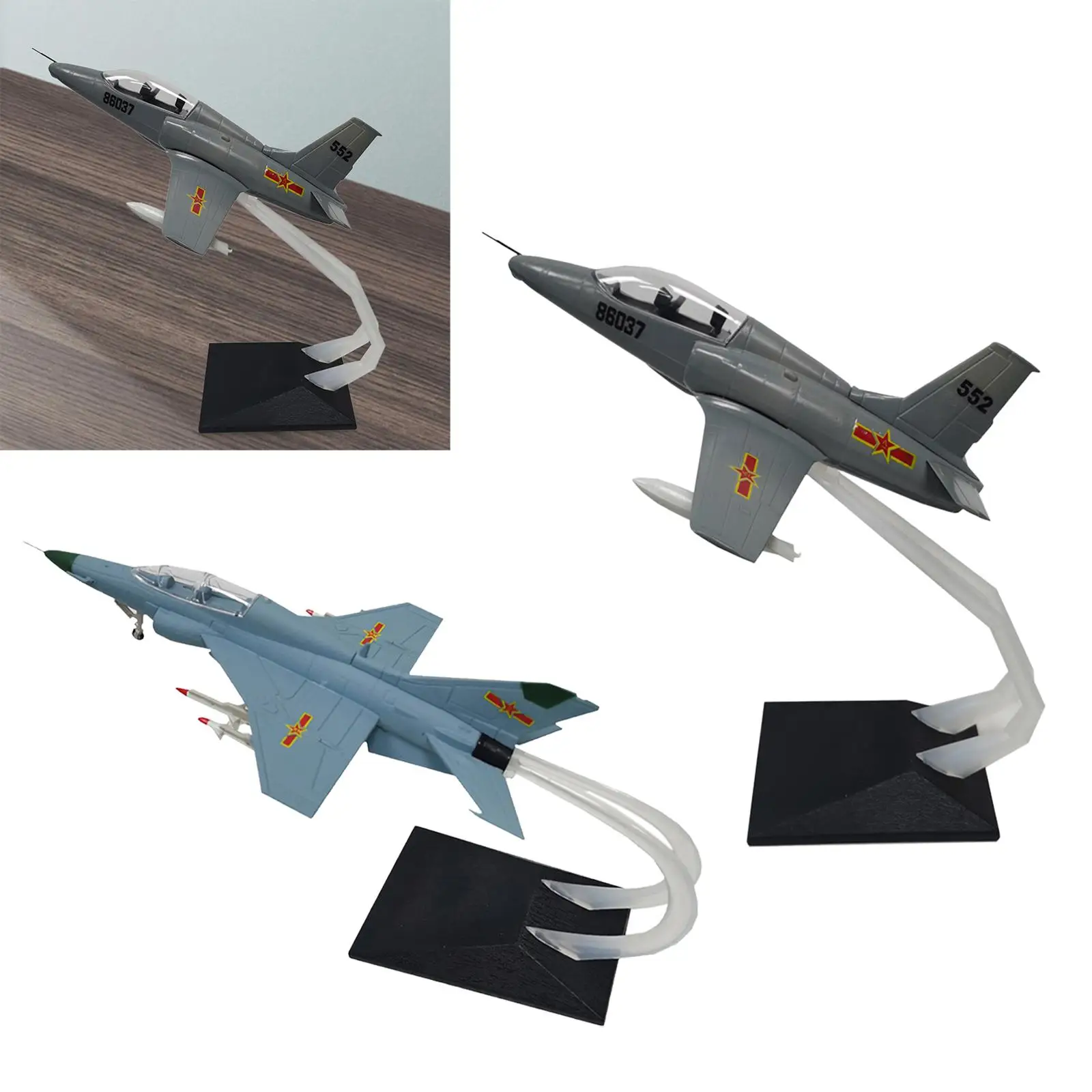 1:48 Diecast Model Planes with Display Stand Collectibles Simulation Airplane Model for Home Living Room Cafe Shelf Bar
