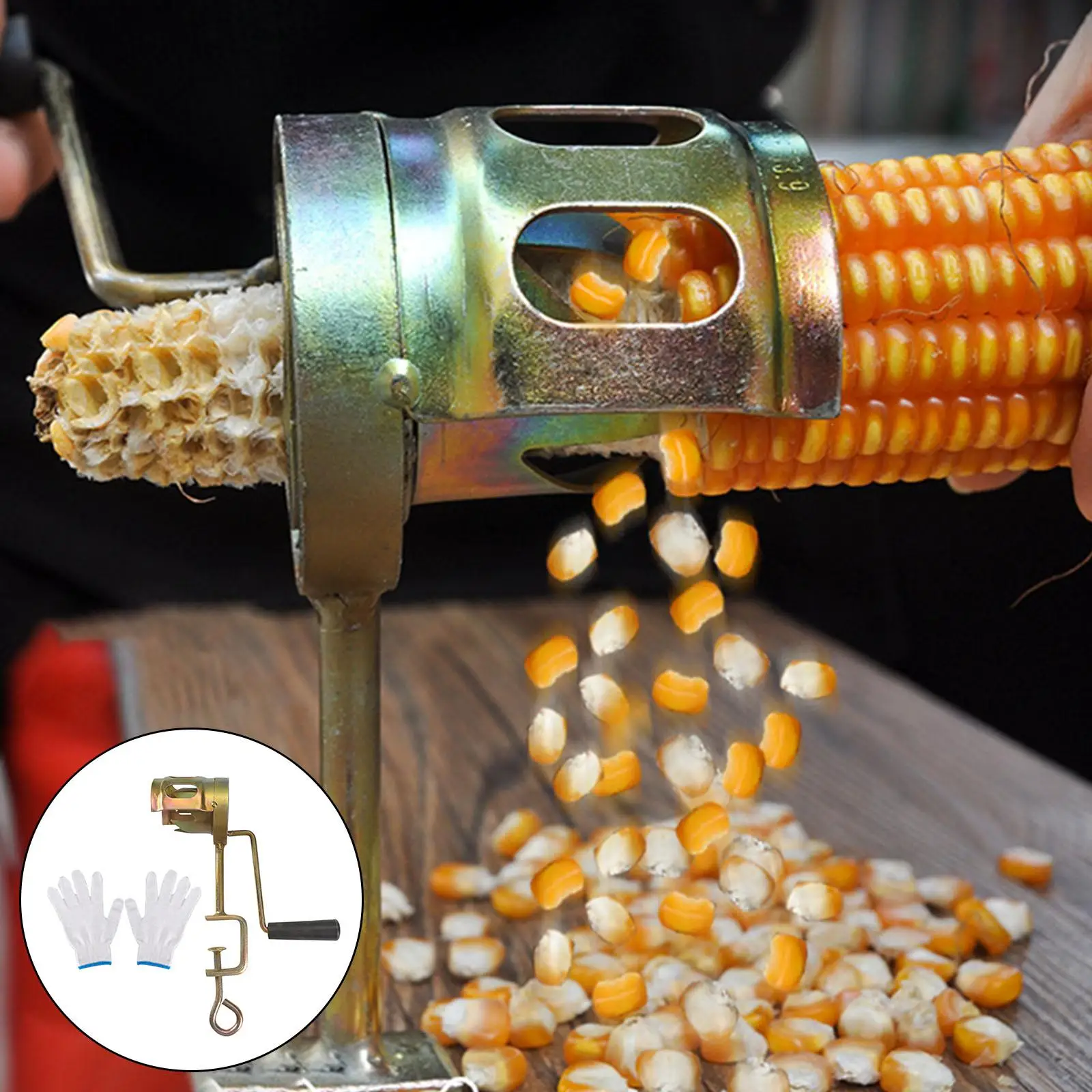 Creative Manual Corn Thresher Corn Cob Stripper Alloy Steel Household Corn Peeler Machine Corn Peeling Tool Kitchen Accessory