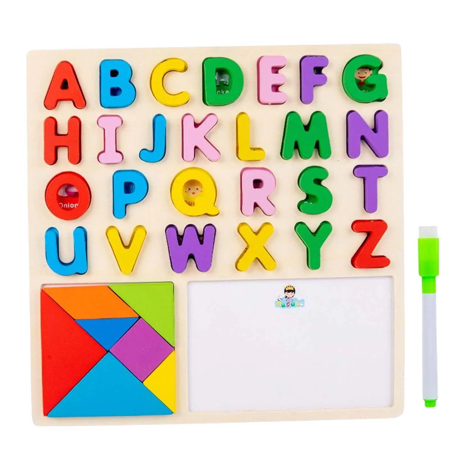 kids Puzzle Toys Educational Toys Multifunctional Puzzle Toy Gifts Alphabet Number Shape Puzzles for Boys Girls