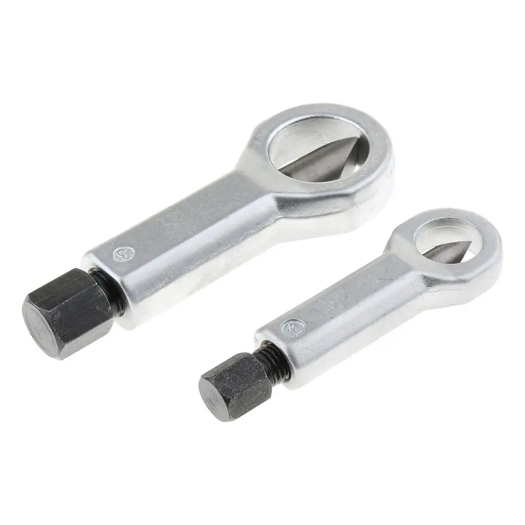Nut Splitter Set 2PCS, Remover Rusted Seized Nuts Remover (0-18mm and 12-30mm),   Rounded or Damaged Nut Extractor