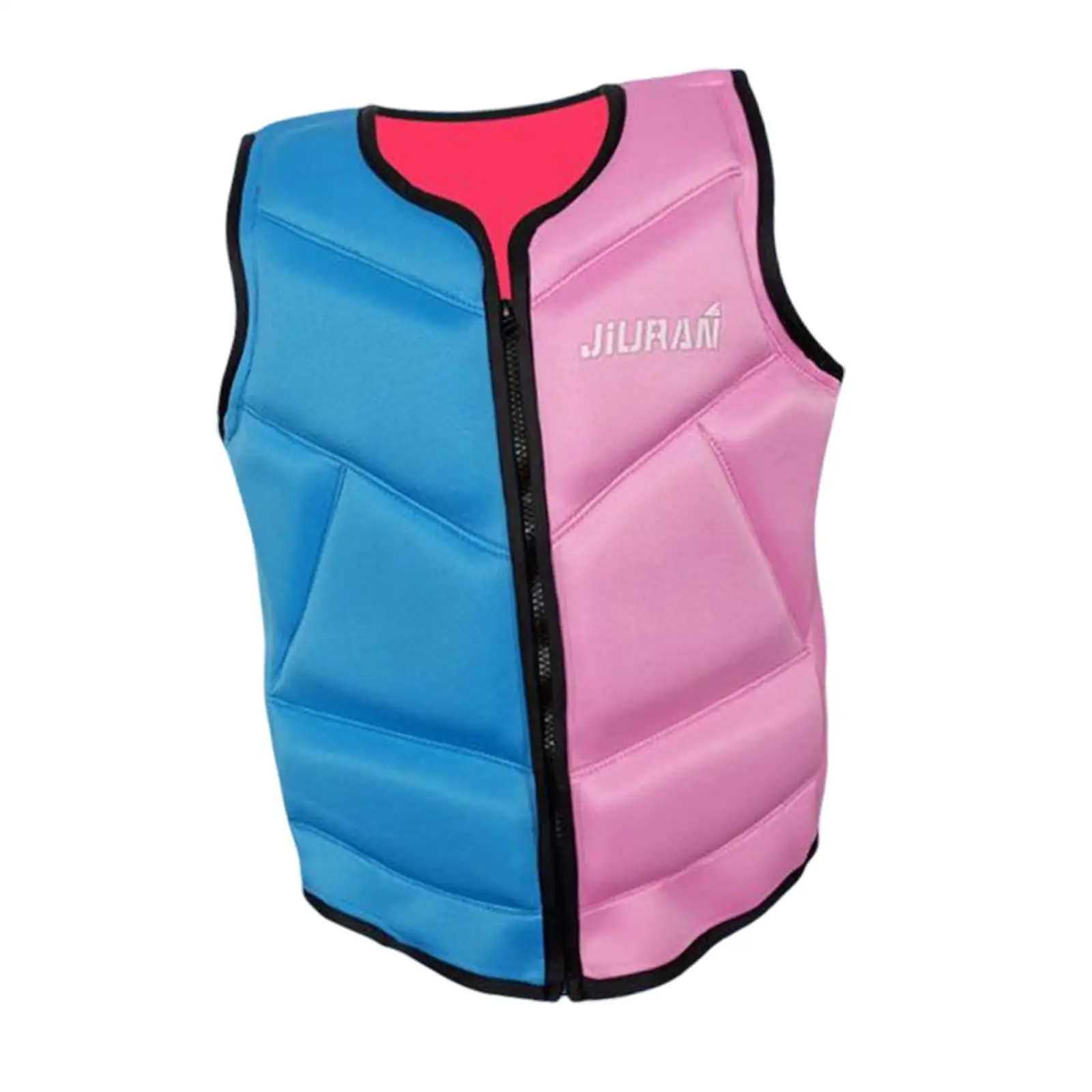 Youth Life Jacket Water Sports Vest Zipper Floating Vest Lightweight Water Jacket for Surfing Drifting Boating Adult Child