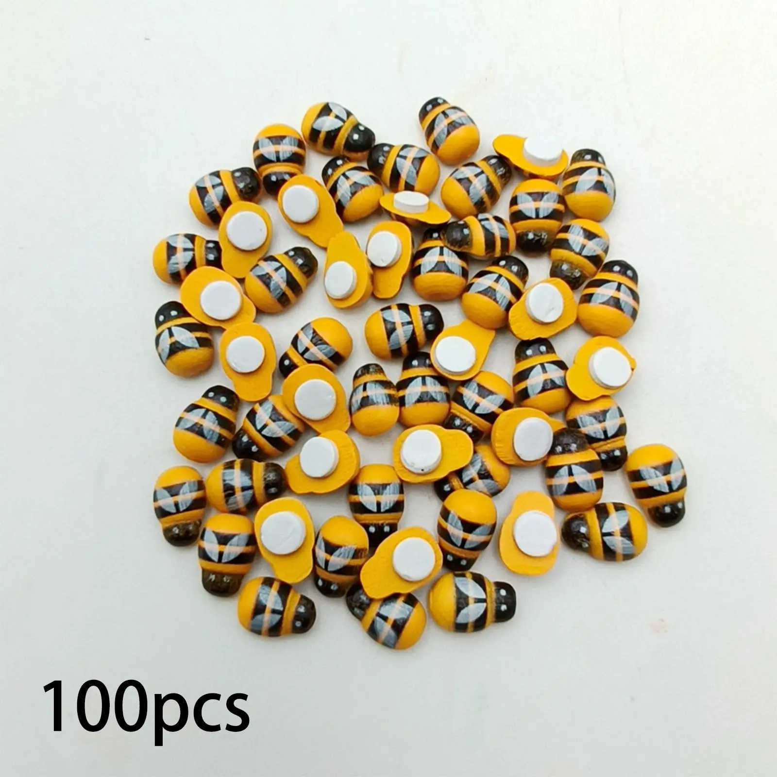 100x Bees Stickers for Crafts Findings Supplies DIY Flatback Embellishments