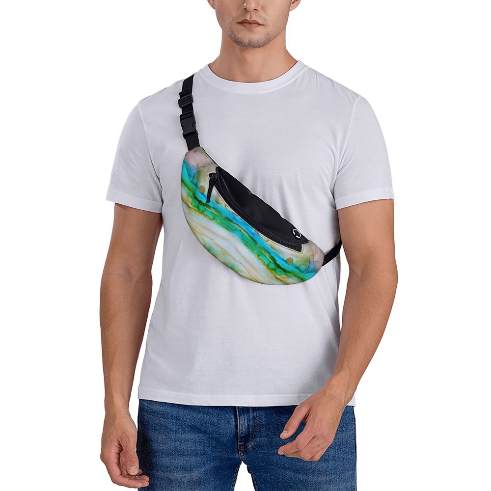 homens moda Crossbody cintura saco viajando telefone dinheiro bolsa