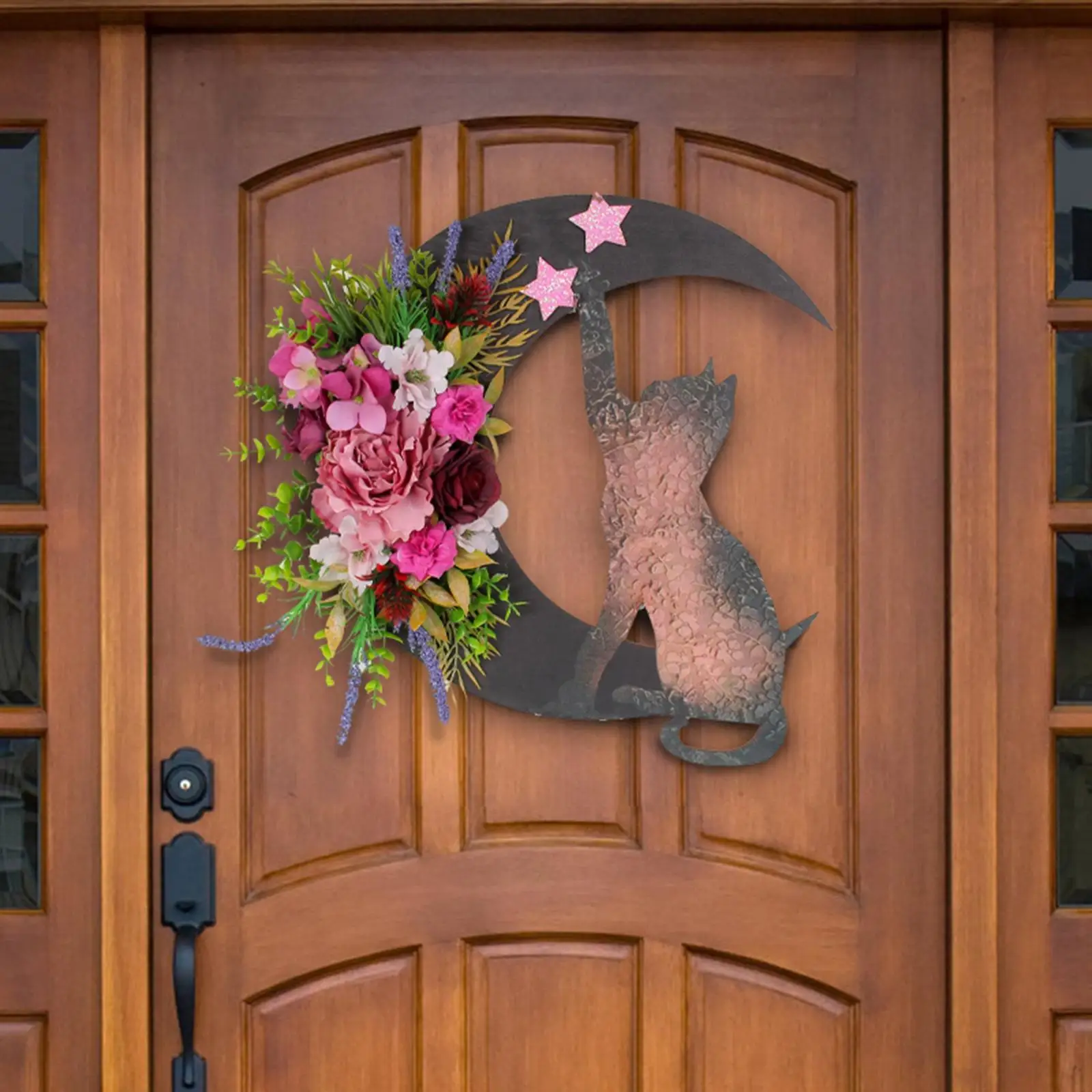 Cute Cat Wreath Door Wreaths Party   Decor Hanging Wall Door Autumn