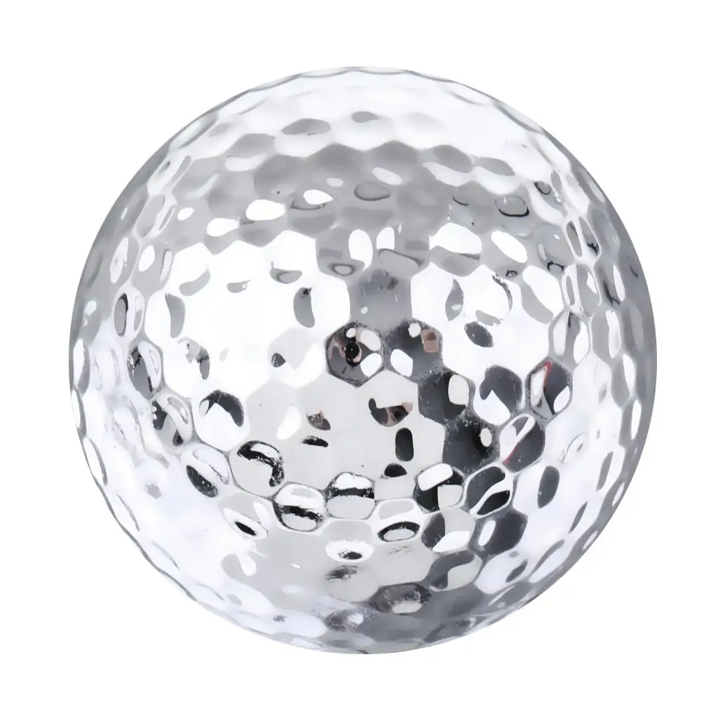 Professional Practice Golf Balls Electroplating Ball Two Piece Balls Silver