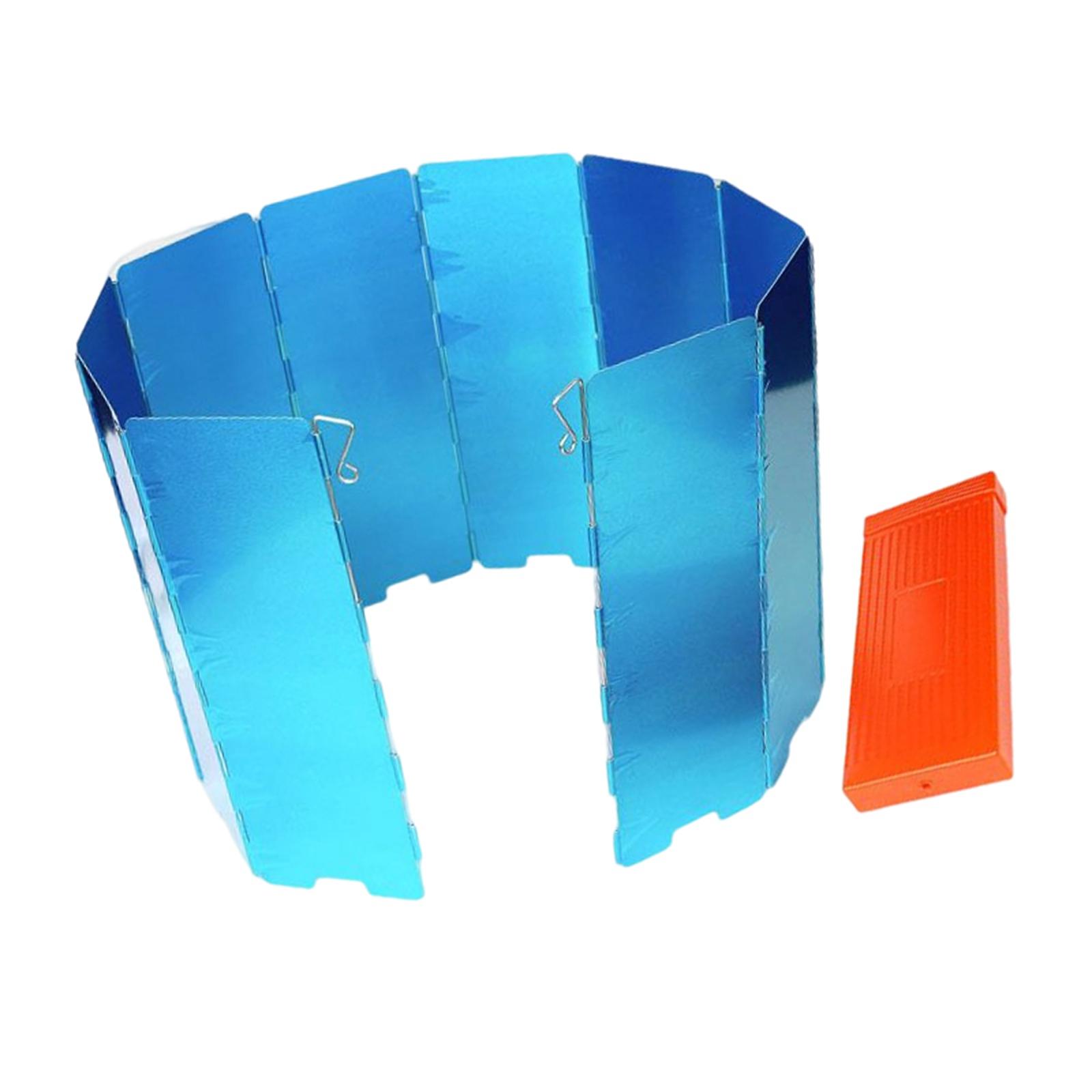 10 Plates Folding Wind Shield Camping Stove Windscreen Windshield Wind Protection Picnic Stove Windshield for Outdoor BBQ Picnic