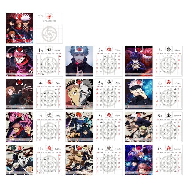 A4 Complete Anime Poster - 2024 Anime Calendar One Piece Blue Lock Kimetsu  no Yaiba Demon Slayer Tokyo Revengers Genshin Impact Haikyuu Jujutsu Kaisen