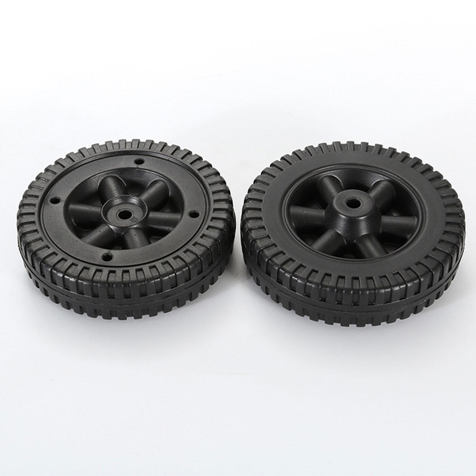 2x Grill Wheels 15cm Black Plastic Wheels Hand Truck Tires Universal Replacement Part for BBQ Grills Most Grills Tools Accessory