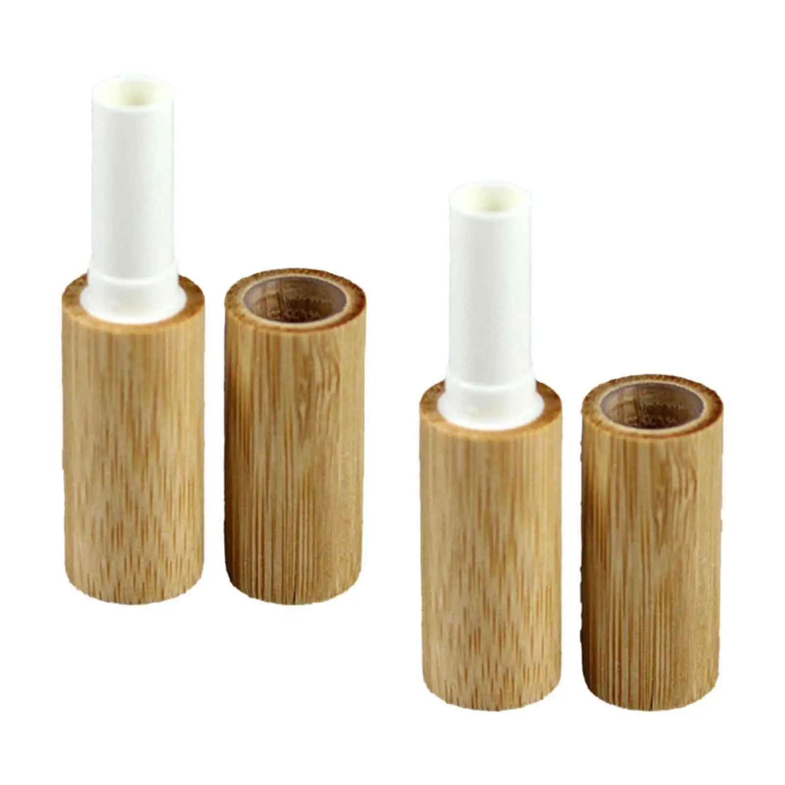 2Pcs Lip Glosses Bottles Bamboo Shell Empty Lip Oils Containers for Women