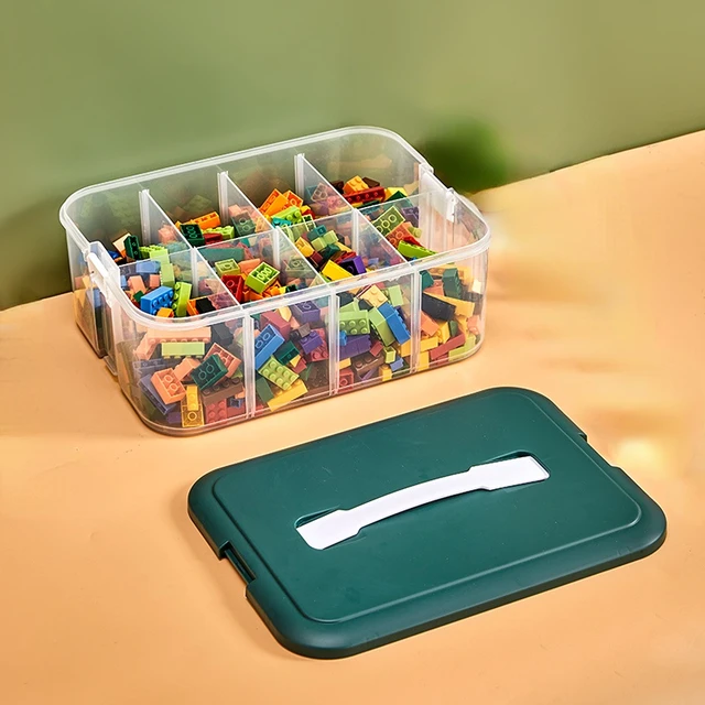 Building Blocks Storage Box, Stackable Lego Storage Box