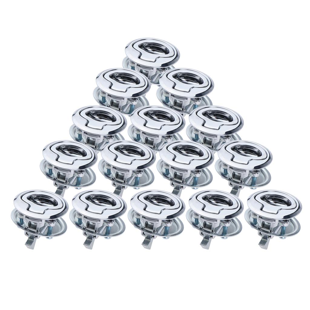 15Pcs Stainless Steel Flush Door Pull Locker Latch Boat Lift Handle