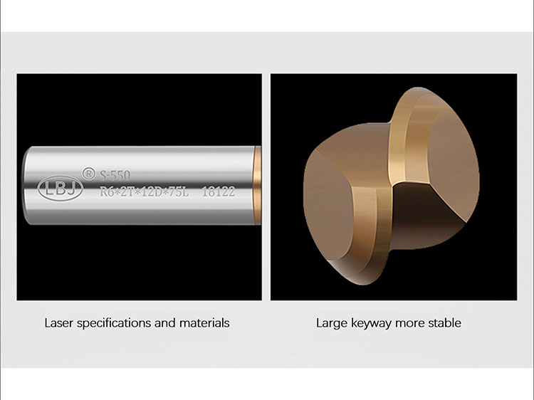 HRC55 2Flutes Carbide Ball Nose End Mill R0.5 R1 R2 R3 R4 R5 R6 Tungsten Cobalt Alloy end mill metar mill cutter router bit