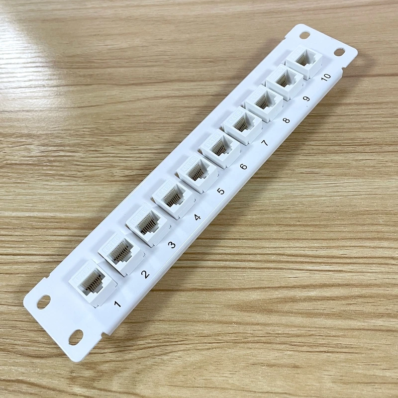 network repair kit CAT6 10 Port Shielded Patch Panel RJ45 10G Ready Metal Housing Color-Coded Labeling for T568A and T568B Wiring,White 24BB network wire tracer