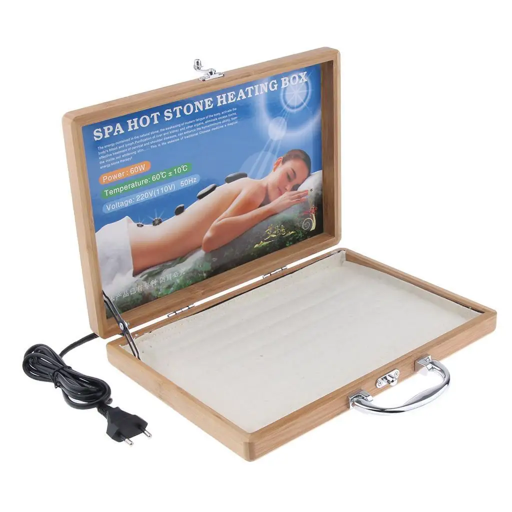 1pcs Spa Massage Hot Heating Box  Case Massage Stone Warmer Case Heater EU Plug