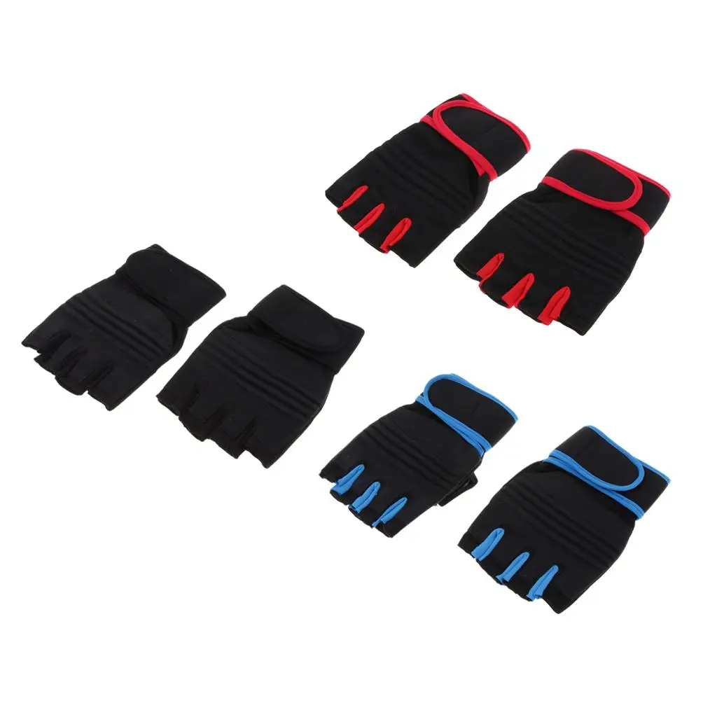 Fingerless Fishing Gloves Padded Palm Breathable Low Cut Gloves Fit All Size