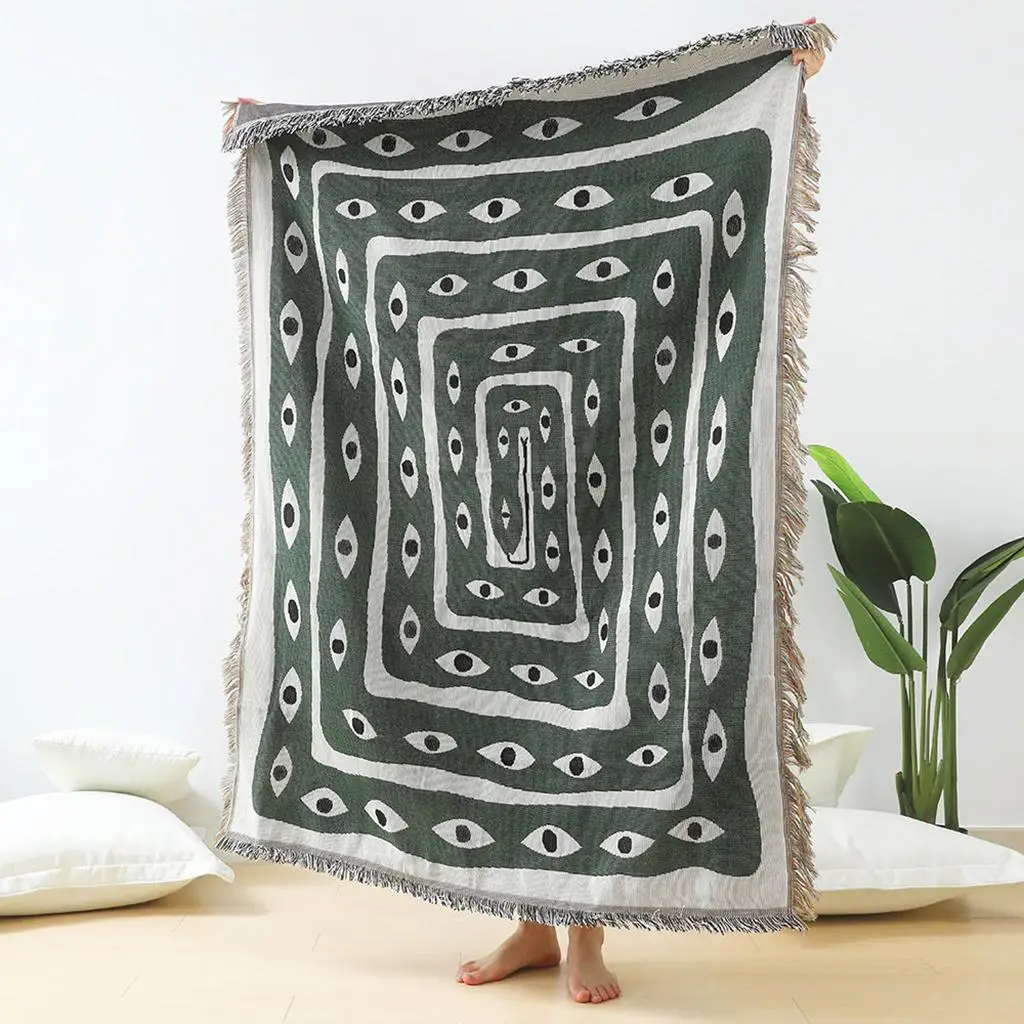 Casual Sofa Blanket Throws Skin Friendly Multi Functional Leisure Picnic Blanket Carpet for Camping Home Wall Art Bedspread Dorm